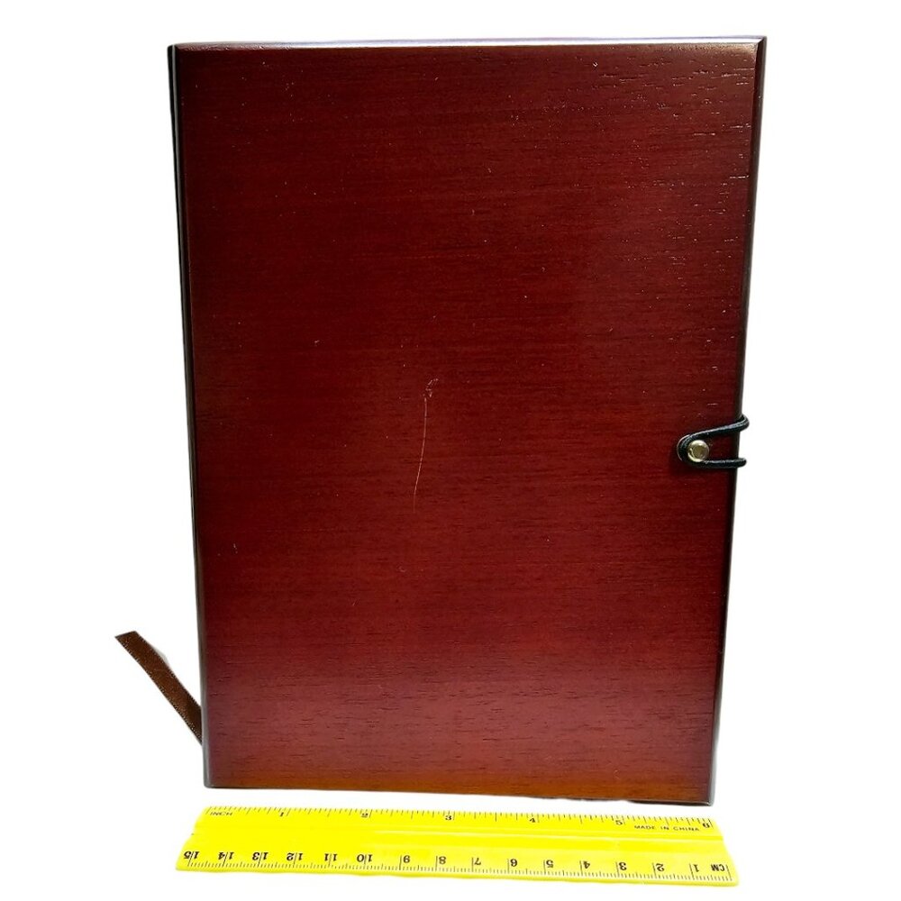 Hard-Bound Cherrywood Journal Notebook